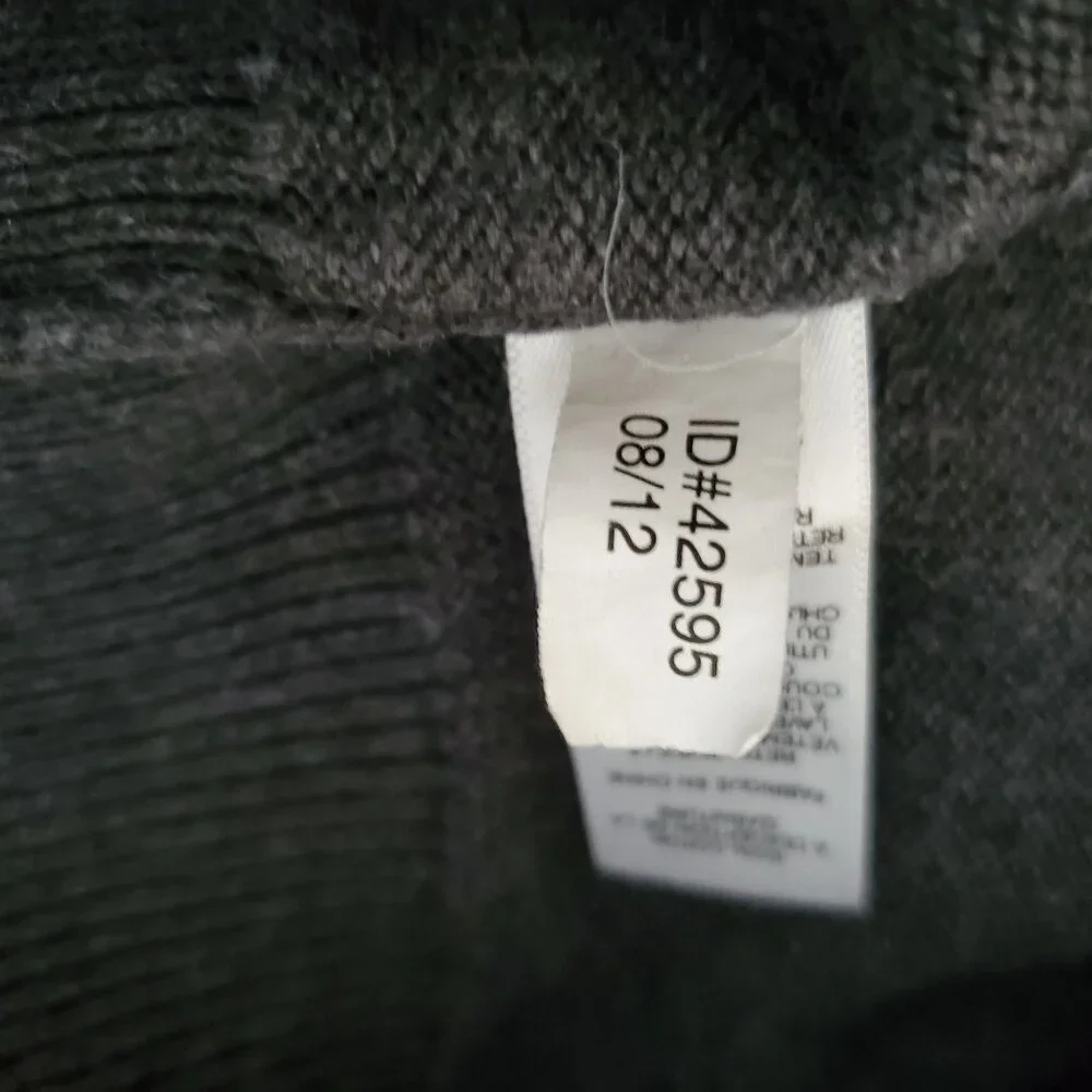 Express Men's‎ V-Neck Long Sleeve Pullover Knit Sweater Dark Gray Size Medium